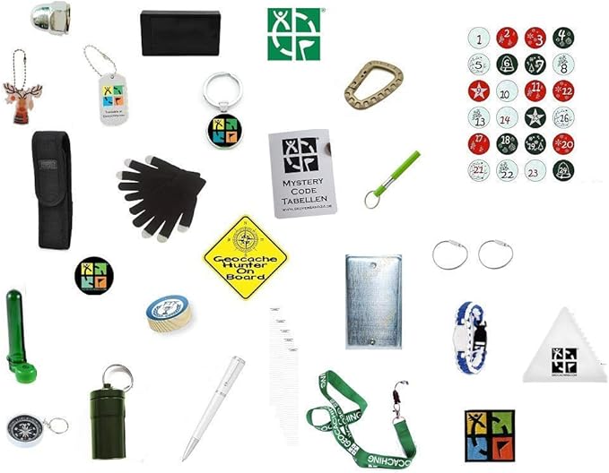 Geo Versand Calendrier De L Avent Au Theme Du Geocaching 24 Pieces Etui De Ceinture Lampe Uv Nano Micno Cachette Escargot Ecrou Surprise Noel Amazon Fr Sports Et Loisirs Calendrier De L'avent Geocaching 2022