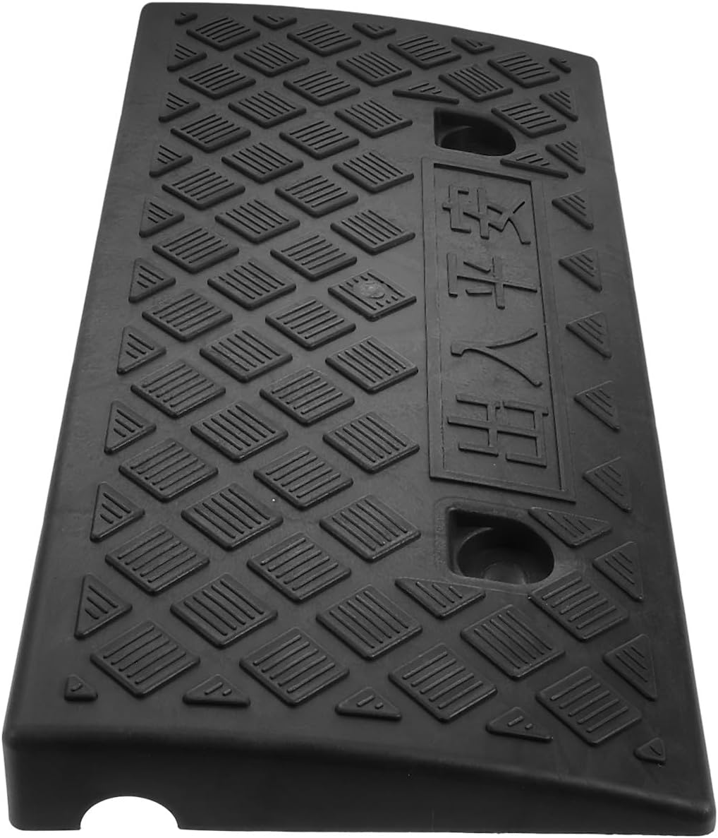SMASOLO Threshold Ramp Pads Non-Slip 4.5cm High Black Rubber Doorway Ramp Mat for Home and Vehicle Entry with Wheelchair Accessibility and Indoor Use