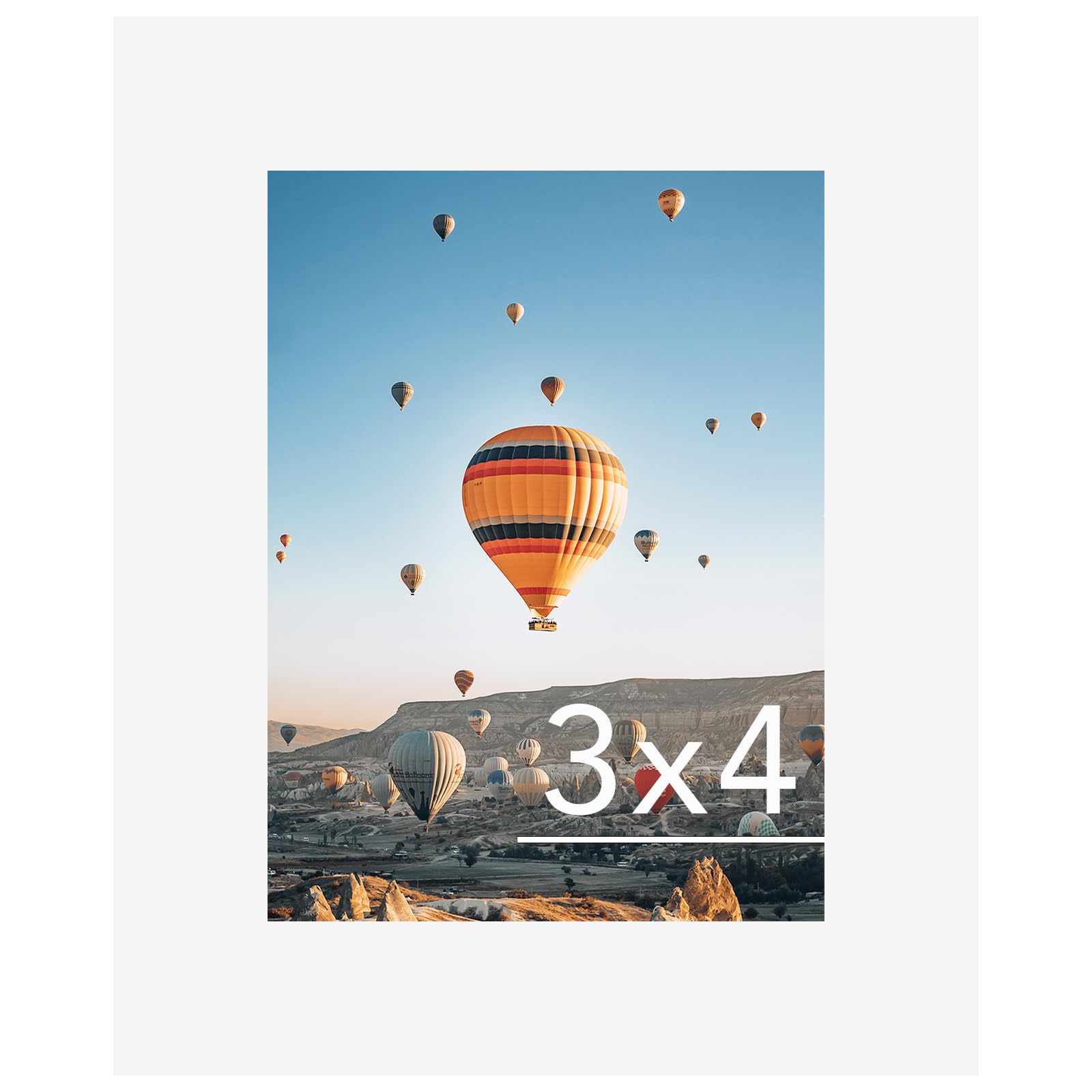 JCJMY 3x4 Picture Frame Black for Tabletop or Wall, 3 x 4 Wall Gallery Poster Photo Frame with Shatter Resistant Plexiglass, White