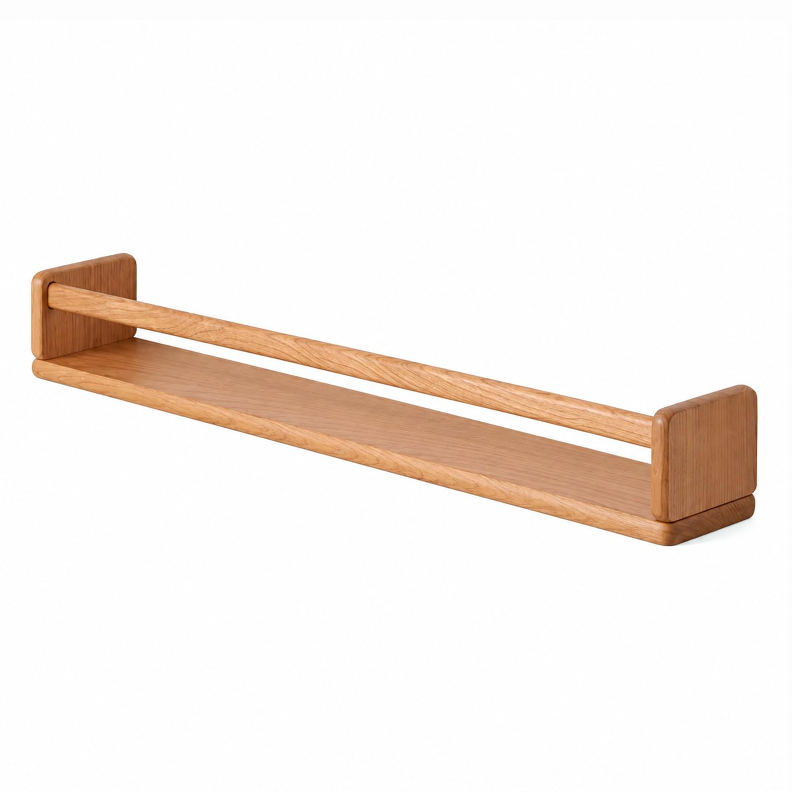 Revistero de Pared en Madera Maciza, Organizador con Esquinas Redondeadas, Soporte para Revistas y Periódicos para Sala, Dormitorio, Cocina y Oficina Yellow 15.7in/40cm