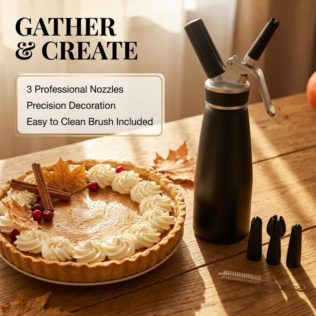Cream-Whipper - Dispensador de crema batida de aluminio de grado profesional
