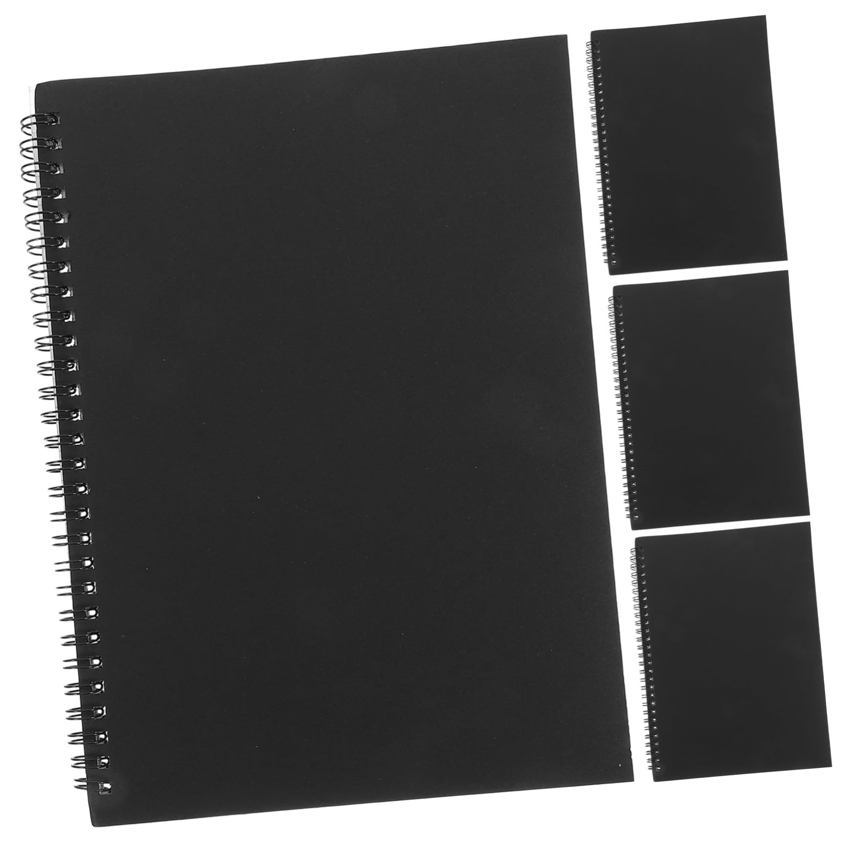 4 Stück Teiliges Spiralnotizbuch Kariert mit Robustes Kraftpapier Cover Langlebiges Business Notizbuch für Büro Schule und Notizen für Langzeitnotizen und Praktische Nutzung