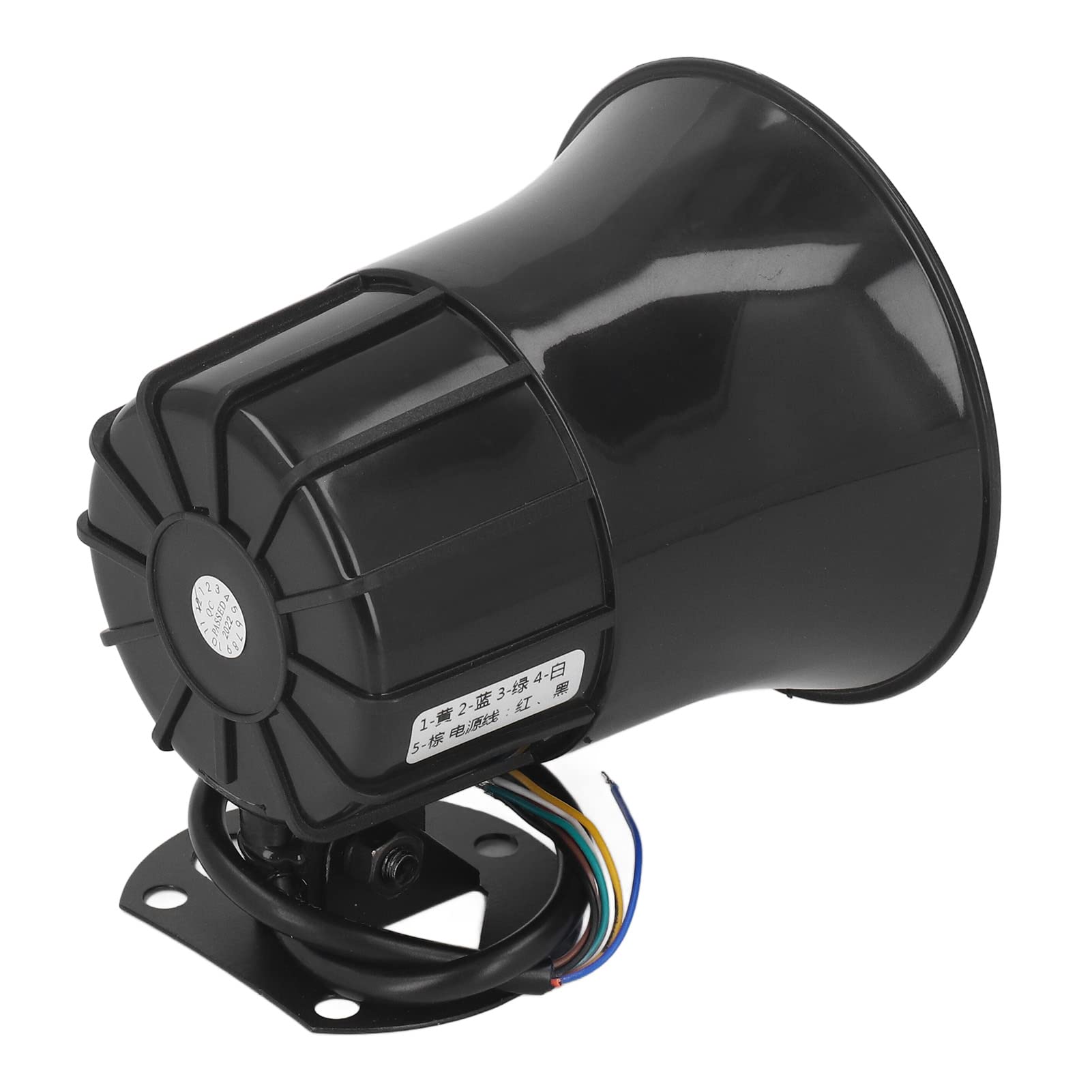 Sirène klaxon Haut-Parleur d'alarme électrique Filaire en Plastique ABS 120 DB Alarme sonore 4 Modes de réglage pour Piscine Centre Commercial sécurité Scolaire Alimentation 10 à