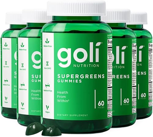 Miniatura 9 de GOLI SUPERGREENS - Gomitas de vitaminas 180 unidades con vitaminas y minerales esenciales Salud desde dentro A base de plantas vegano sin gluten y