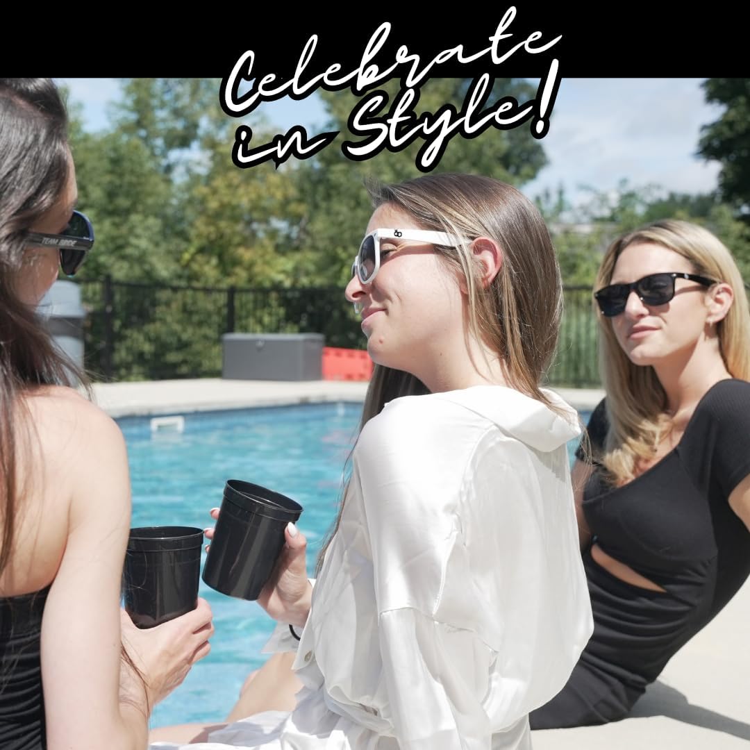 Bachelorette Party Sunglasses - Set of 1 Bride & 7 Team Bride Sun Glasses Pack of 8 Bridesmaid Favor Supplies Bridal Wedding - Image 2