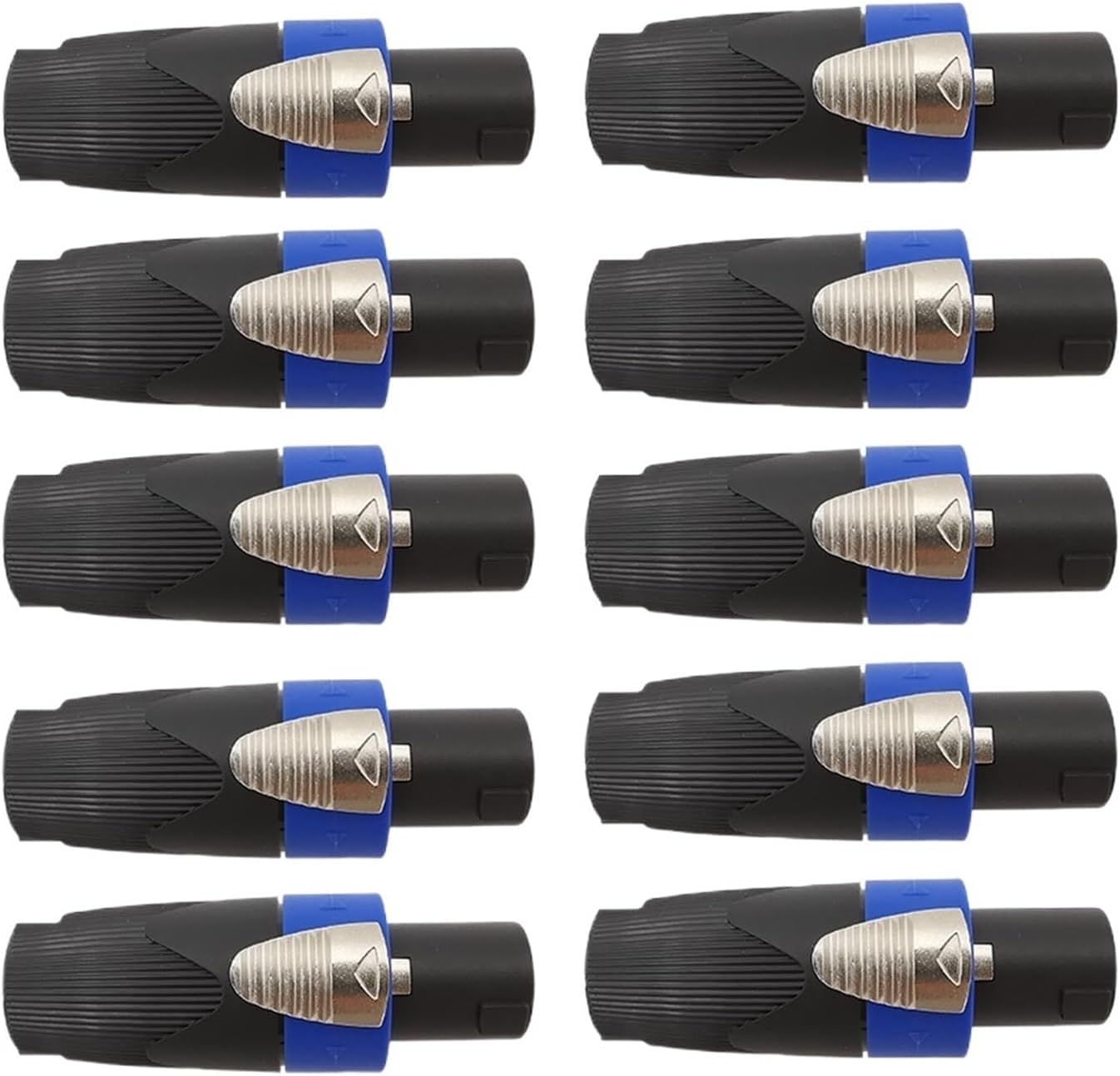 10Pcs 4 Pole Connector Pins Audio Speaker Plug Cable Adapter