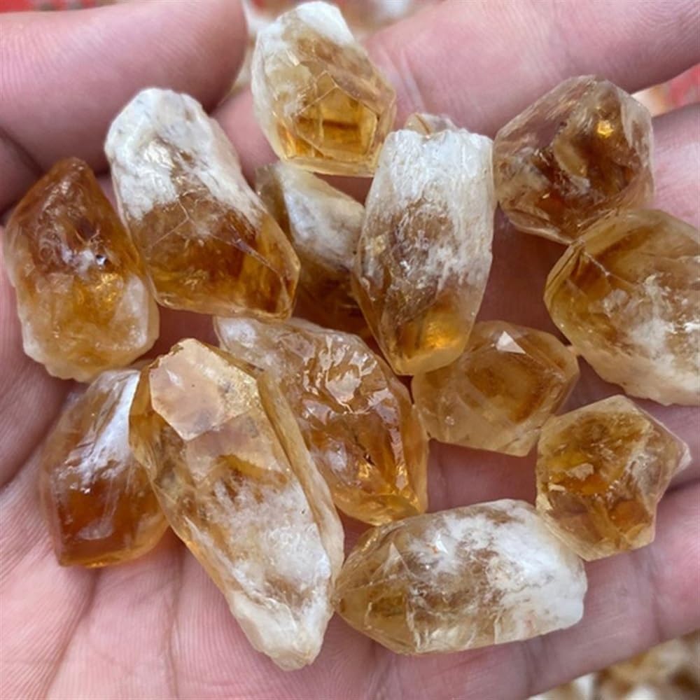 MDBJTCYZN Crystals Brazilian Rough Citrine Cluster Raw Stone Rock Ornaments Home Decoration Gemstone (Size : 100g)