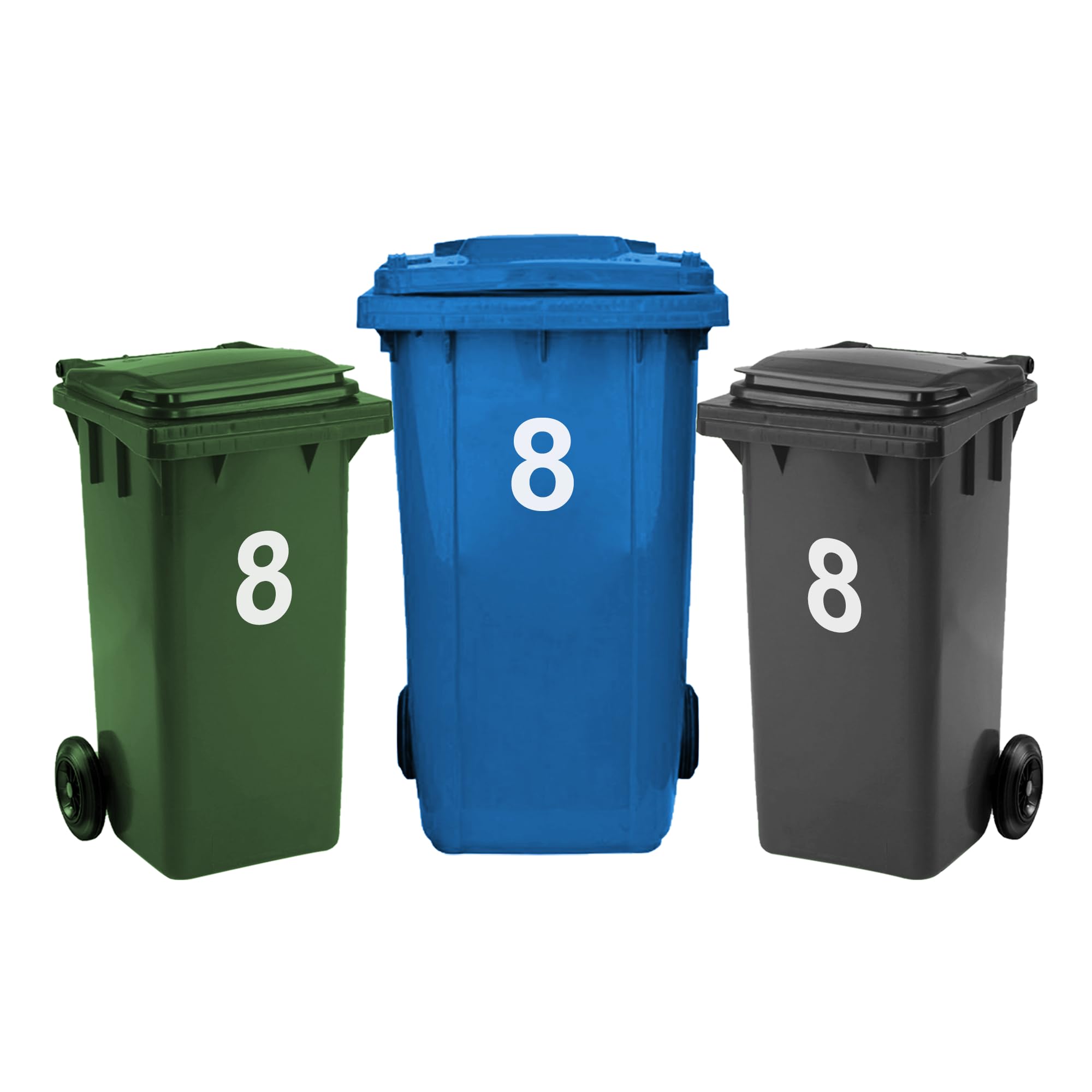 Rubigo 3 x Bin Numbers for Wheelie Bins, 0-99, Letters A-D, 17.5cm Dustbin Stickers, Easy Application Stick On Number Stickers - Weatherproof Self Adhesive Vinyl (5) — view 38