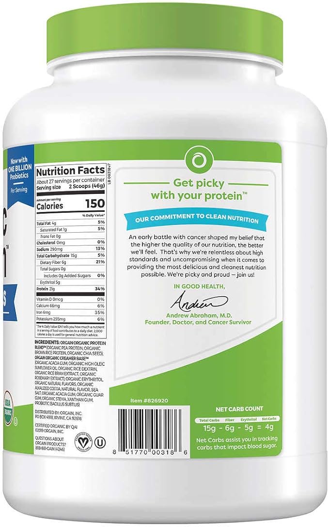 Amazon Orgain Organic Protein Plant Based Powder Creamy Chocolate Fudge オーガニック プロテイン クリーミーチョコレートファッジ 1242g Orgain マルチプロテイン Amazon Orgain Organic Protein Plant Based Powder Creamy Chocolate Fudge オーガニック プロテイン クリーミーチョコレートファッジ 1242g Orgain マルチプロテイン