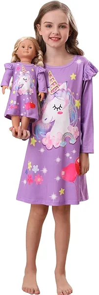 Bow Dream Girls Dress Kids Clothes and Matching American Girl Doll Clothes