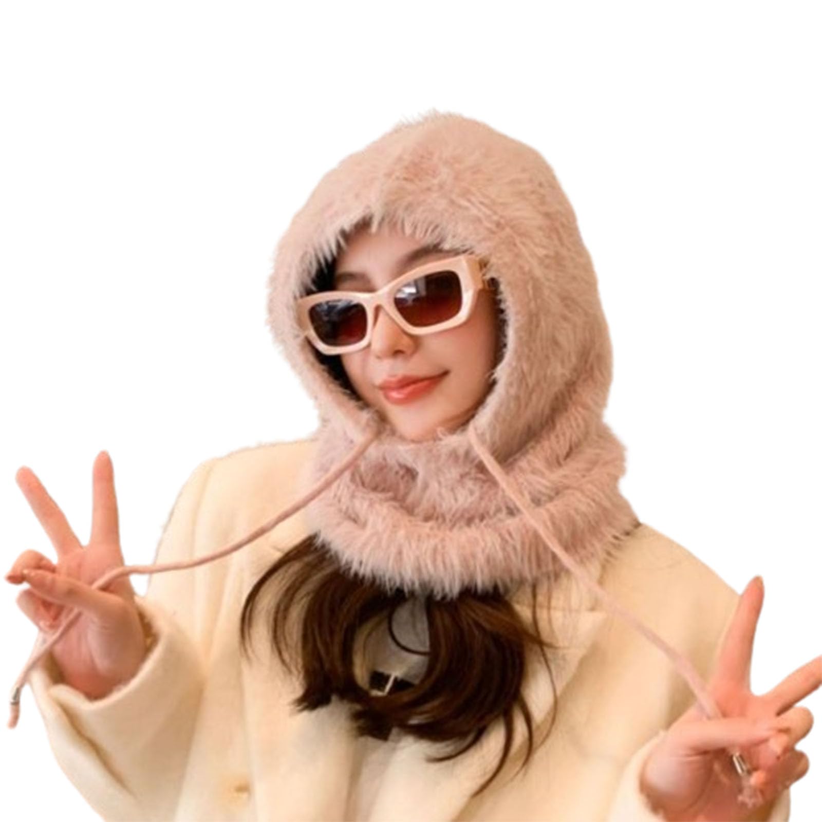 Cappelli Invernali Freddi e Antivento, Passamontagna, Berretti Lavorati a Maglia, Caldi Cappelli per Le Orecchie (Beige A)