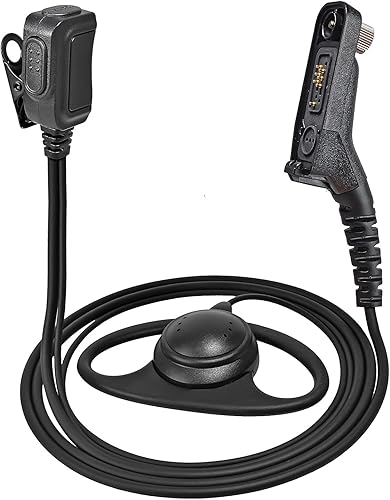 Miniatura 7 de Walkie Talkie Auricular con micrófono para Motorola APX6000 APX8000 APX7000 Radios portátiles, auriculares de radio con gancho de oreja en forma de