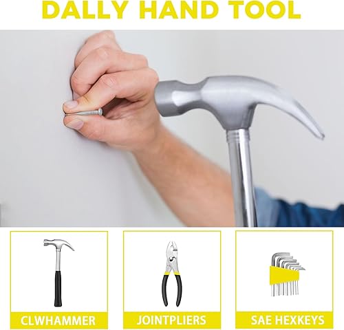 Miniatura 4 de Juego de herramientas de 39 piezas, kit de herramientas para el hogar, juego de herramientas básicas para el hogar, kit de herramientas pequeñas de