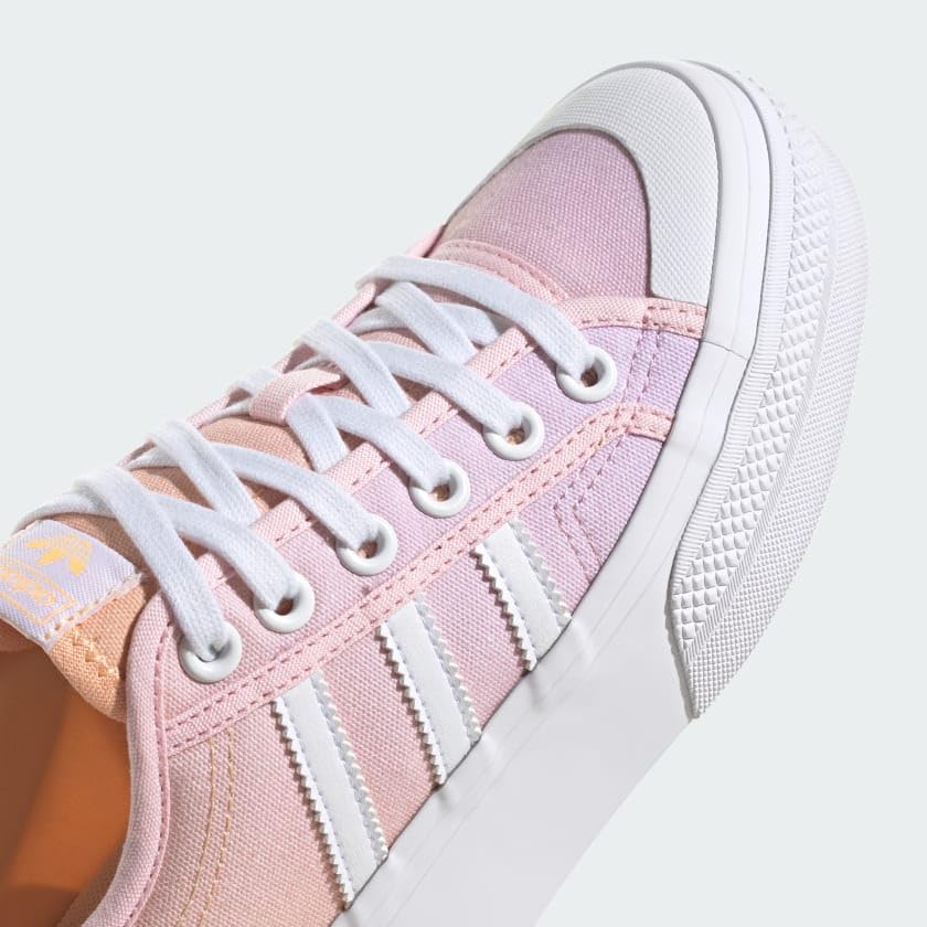 adidas Nizza Herren Plateauschuhe, Cloud White/Clear Pink/Acid Orange, 10.5 – Ansicht 6