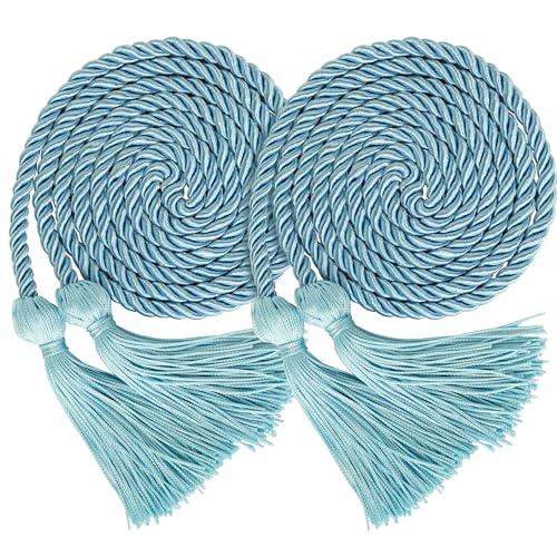 Image of GraduationMall Double Graduation Honor Cords Sky Blue 68 inch