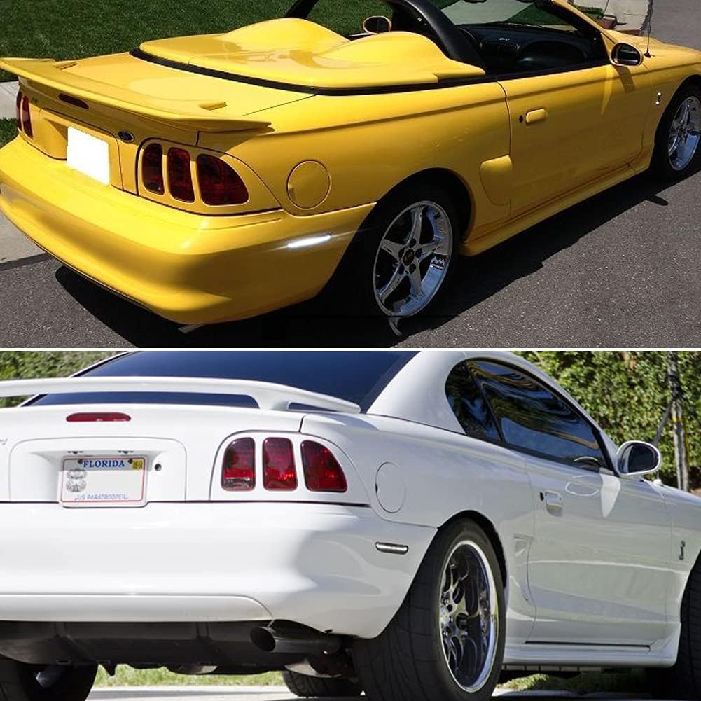 Led Light Black Smoked Lens kit for 1994 1995 1996 1997 1998 Ford Mustang V6 GT Cobra SVT Rear Bumper Side Marker Lamp