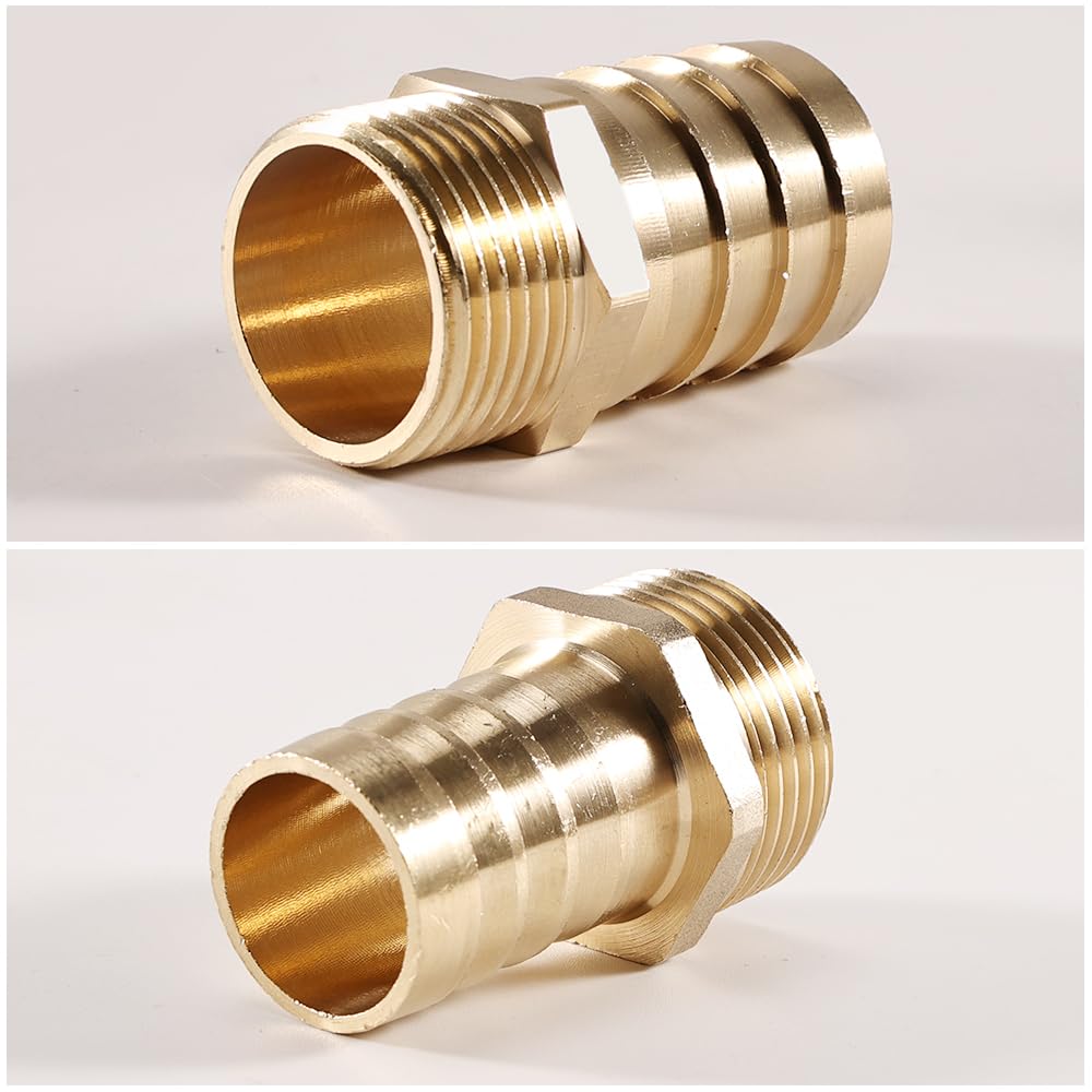 Raccordo A Barra Diritto In Ottone 1" X 1" - Adattatore Giuntatrice Per Tubo
