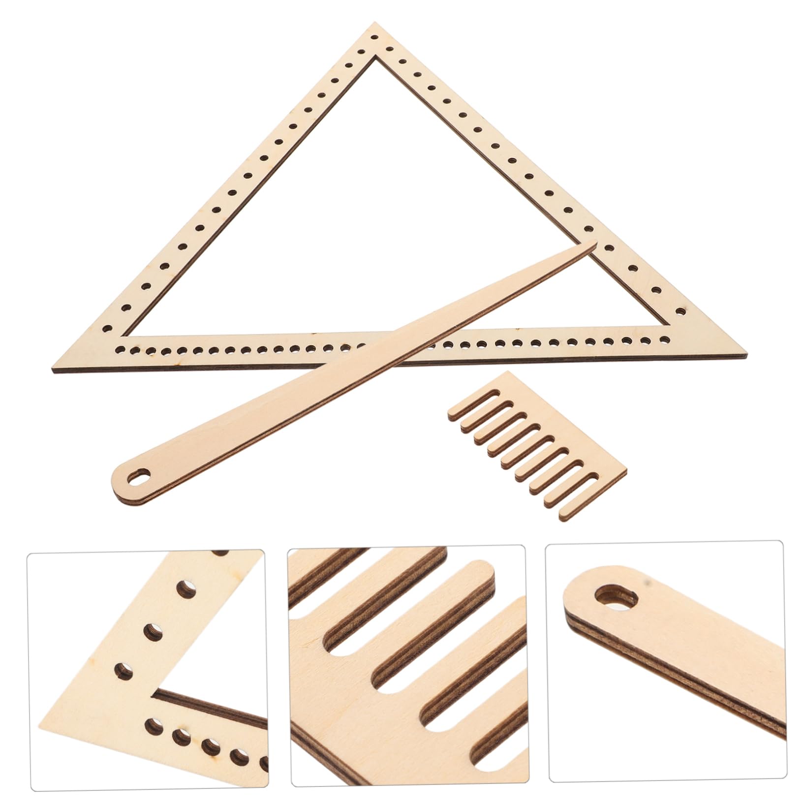 Gogogmee Woven Machine Tool Set Craft Weaving Triangle Loom Elegant Yarn Weaving Tool Kit