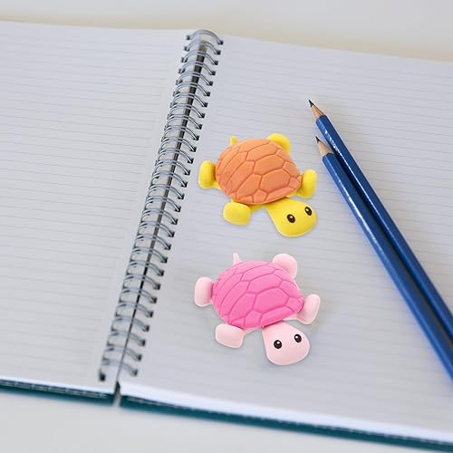 Miniatura 9 de NUOBESTY Gomas de borrar de dibujos animados con forma de tortuga 3D Mini borradores de animales para niños, recompensas de aula, regalos de fiesta,