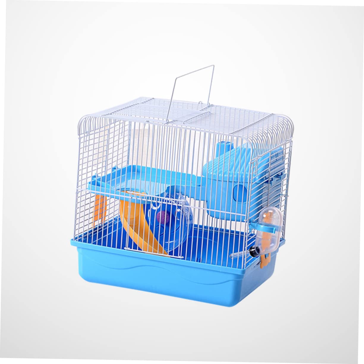 BESPORTBLE Cage pour Chinchilla - Maison pour Hamster Double Couche Sûre Et Spacieuse avec Roue De Course Et Bouteille Anti-Fuite