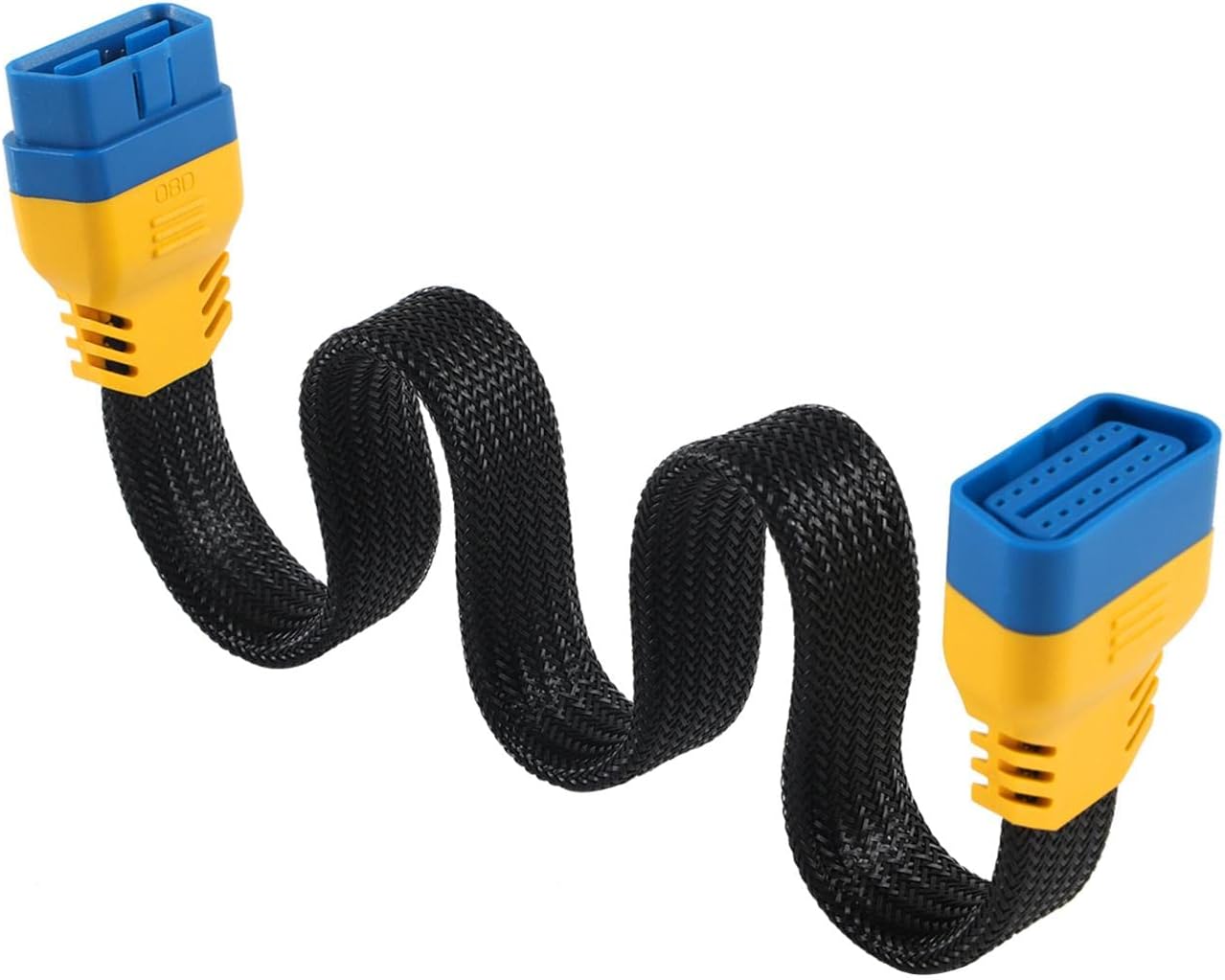 PLAYOCCAR OBD-II Extension Cable 16 Pin Male to Female Adapter, OBD2 Extender Cord for Automotive OBD Diagnostic Scan Tool with Nylon Protection (60cm/23.62inch),Unique Gifts for Father