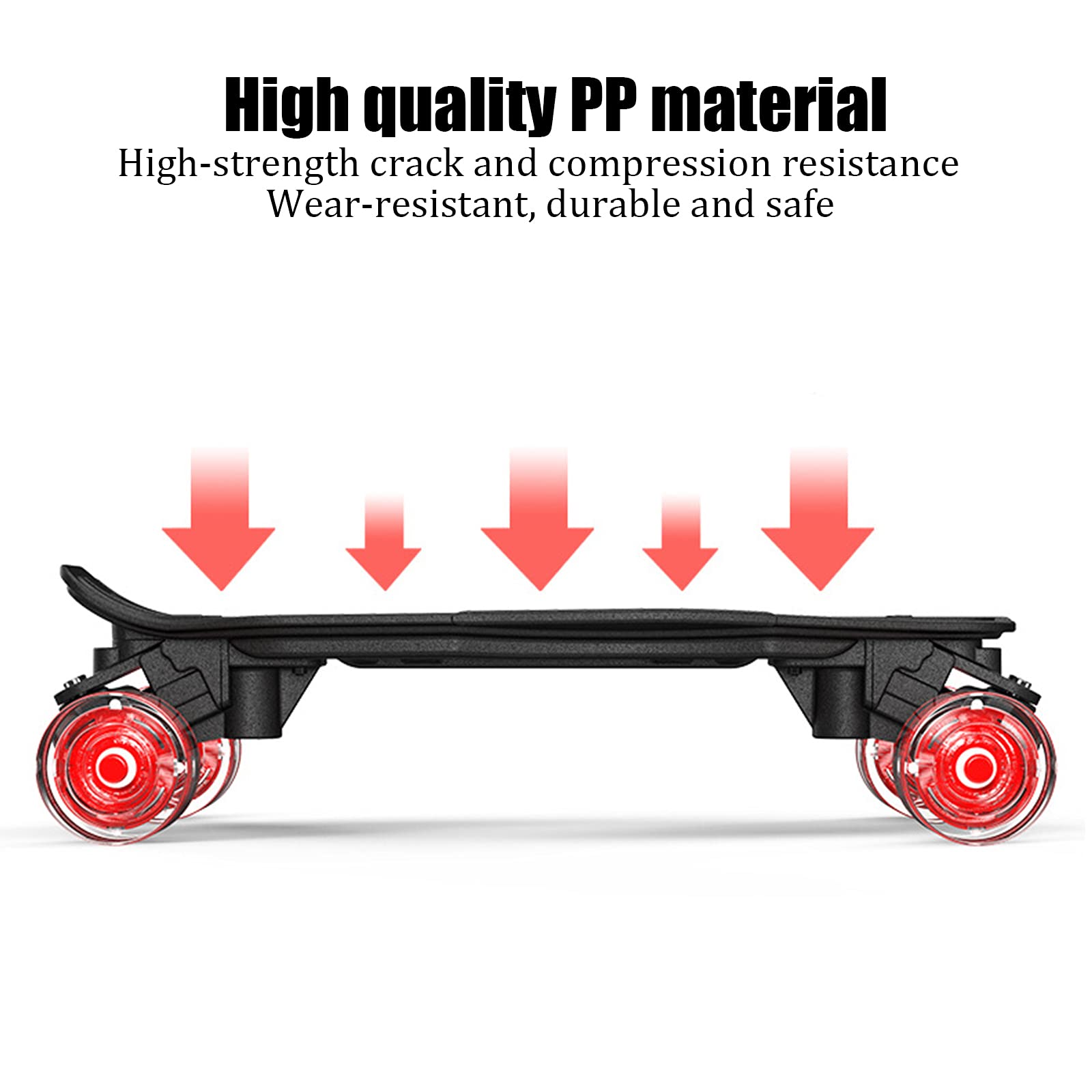 Skateboard Planche à Roulette 21" Mini Cruiser Standard Skateboards avec LED Light Up Roues, Single Kick Concave Skateboards pour Enfants Jeunes Adolescents Adultes