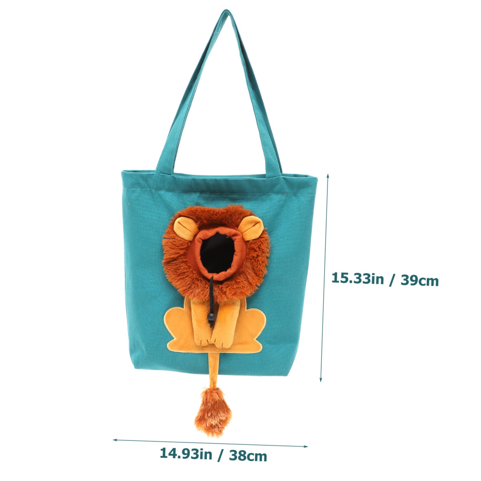 BESPORTBLE Portable Cat Travel Carrier Bag Adorable Lion Design Breathable Canvas Pet Sling for Cats and Dogs for Hiking Shopping and Travel