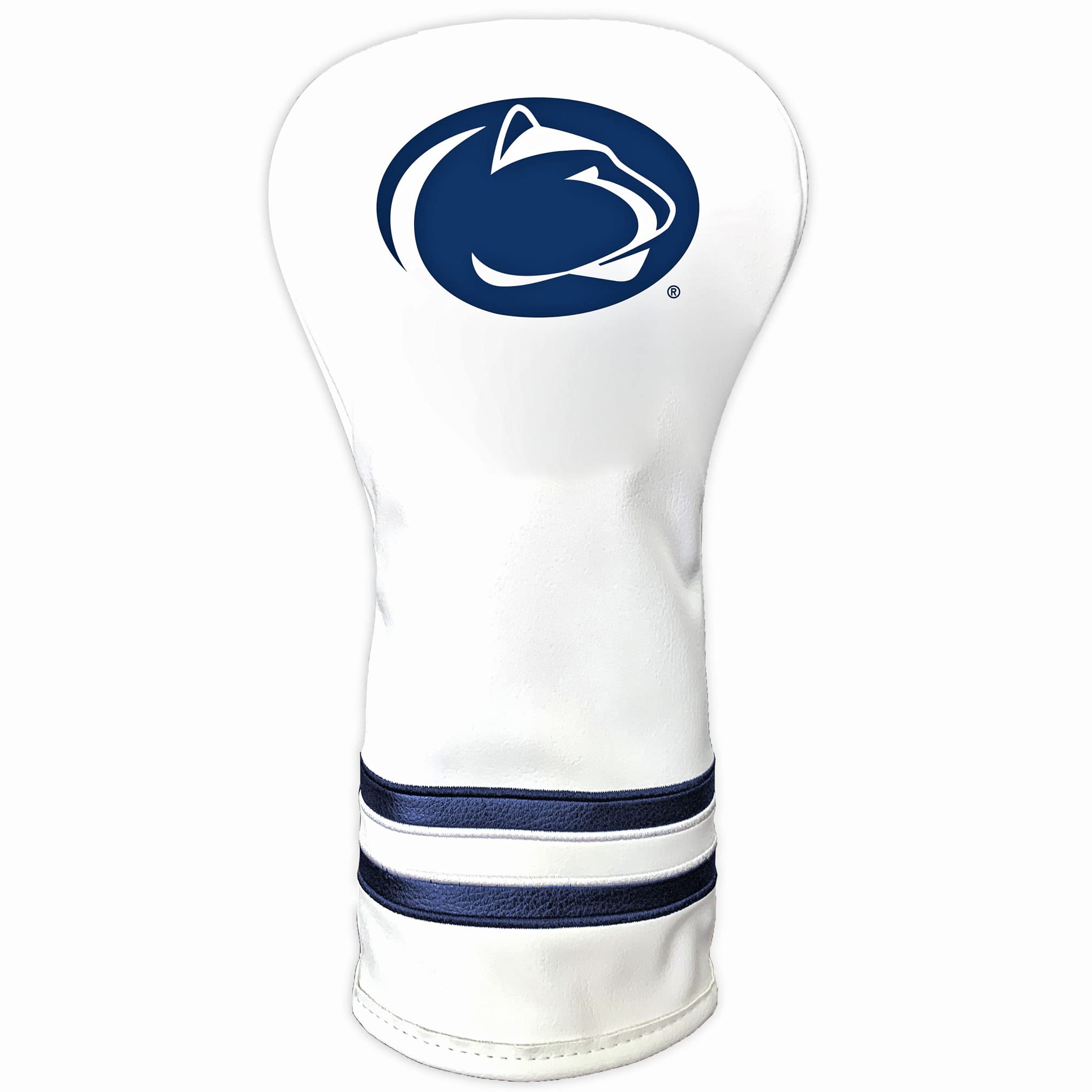 Team Golf NCAA Penn State Nittany Lions White Vintage Driver Head Cover White Vintage Driver Golf Club Headcover, Form Fitting Design, Retro Design โ image 1