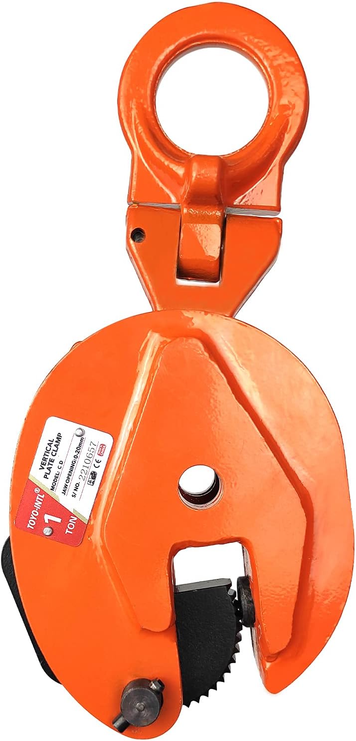 TOYO-INTL Vertical Plate Clamp 2200LBS/1T Vertical Lifting Clamps Jaw Opening up to 0.6'' Steel Plate Lifting Clamp for Vertical Lifting and Transporting (2200lbs) : Industrial & Scientific