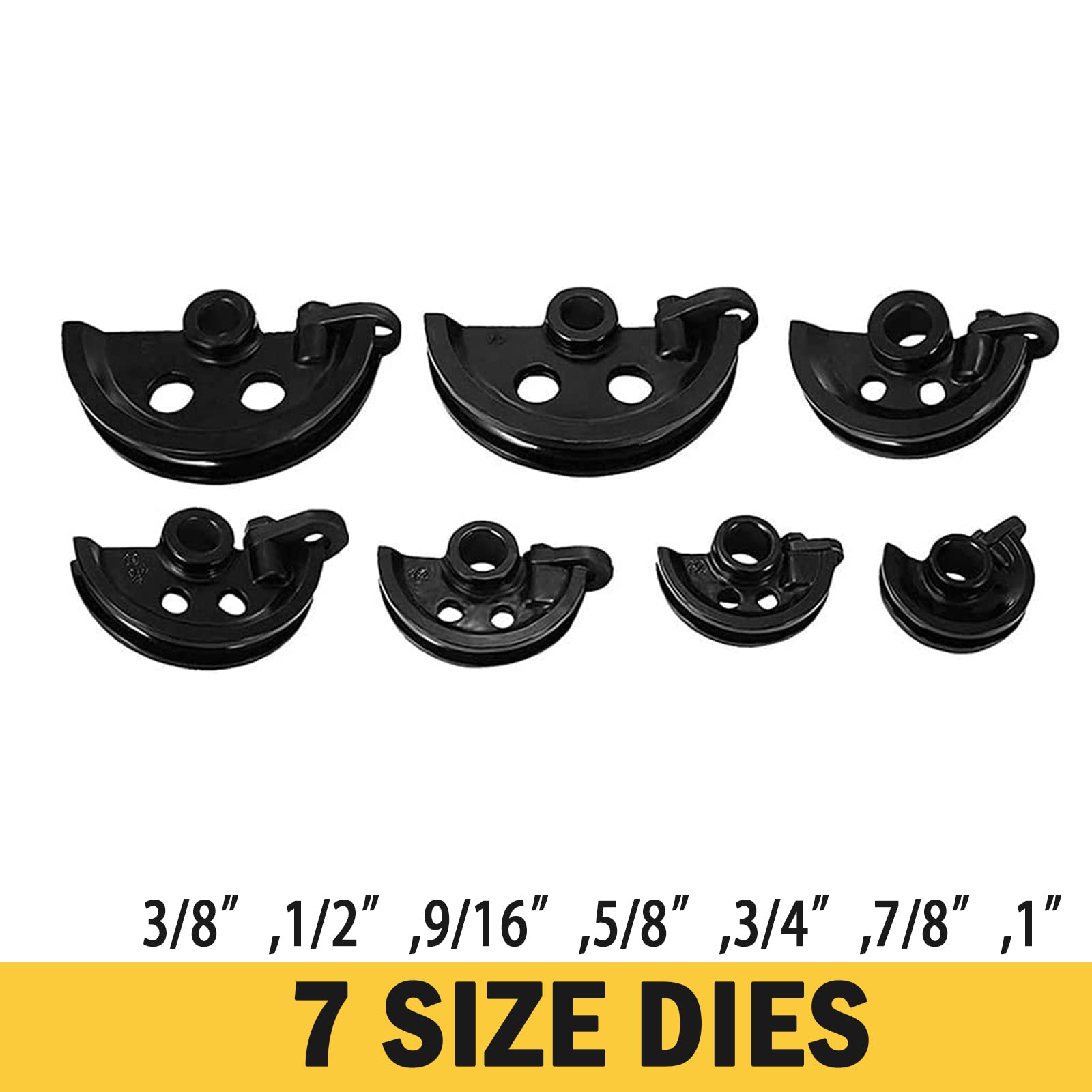 PRIBCHO Tubing Bender Pipe Bender, Heavy Duty Tube Bender, Manual Tube Bender with 7 Dies (3/8