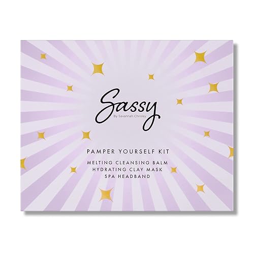 Sassy by Savannah Chrisley Kit para mimarte – Bálsamo limpiador y máscara de arcilla con diadema – Absorbe perfectamente el exceso de aceites para