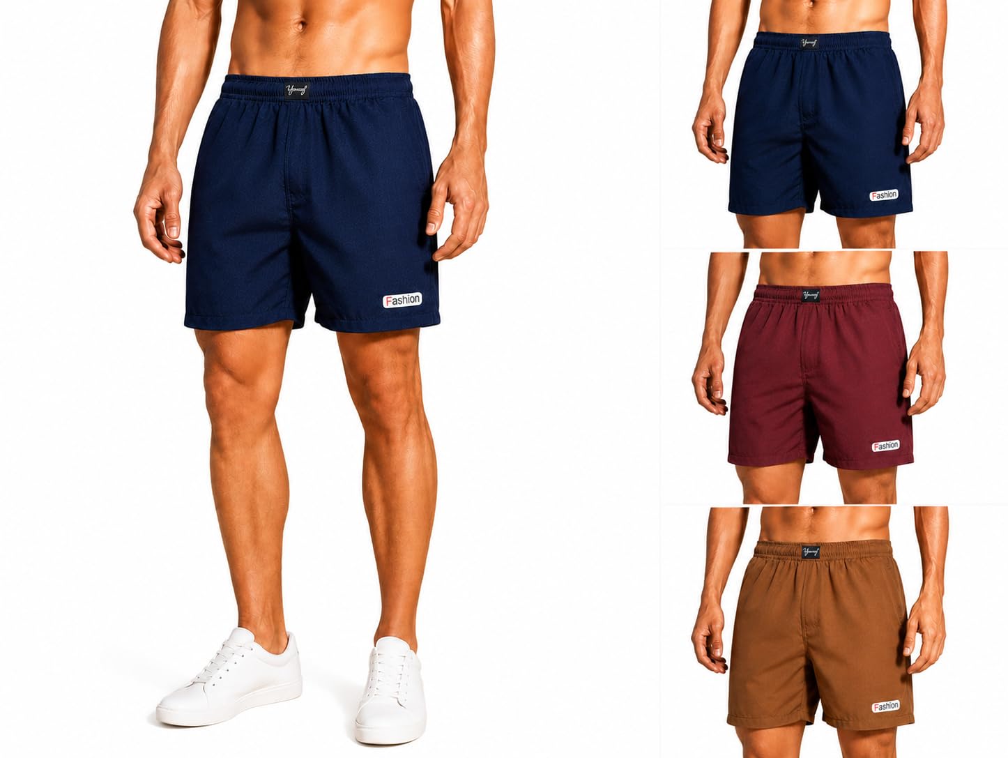 Men & Women Solid Colour Boxers (Pack of 3) – Lightweight & Breathable Lounge Wear with Soft Elastic Waistband-image-0