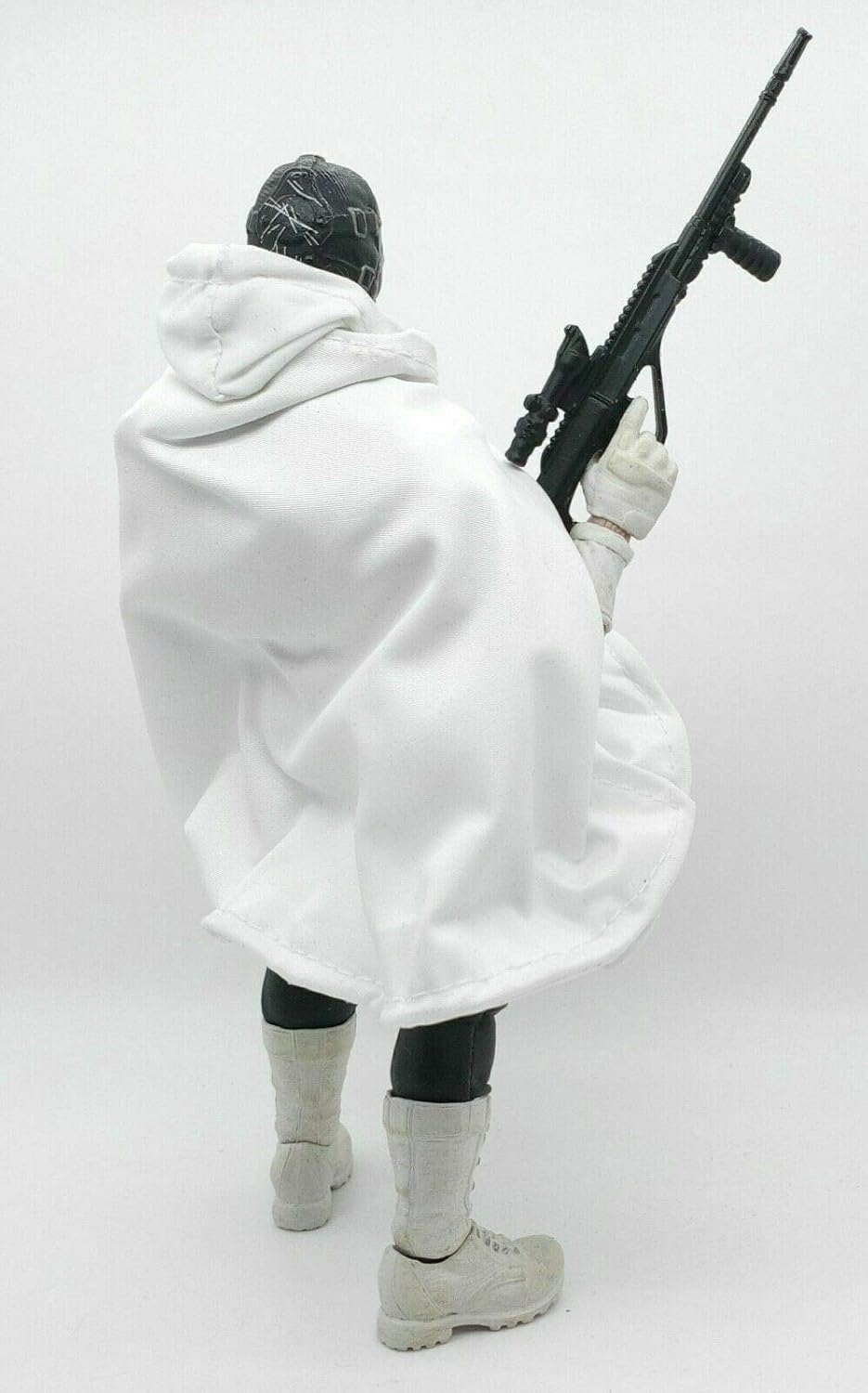 1/12 Scale Miniature Custom Handmade White Tactical Hooded Poncho for Marvel Legends Mezco Punisher Figure