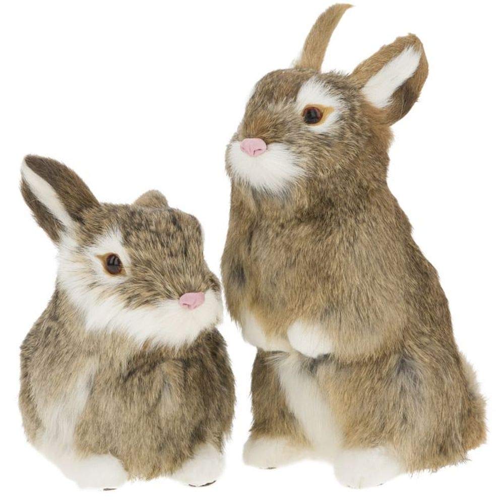 Mark RobertsRabbit Figurines, 6-9 inches, Brown, Assortment of 2 - Beautiful Spring Inspired Decoration for Your Home