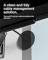 Vista 4 de VCELINK Kit de gestión de cables con cepillo en la pared para TV montada en la pared, ocultador de cables para cables de baja tensión que pasan a