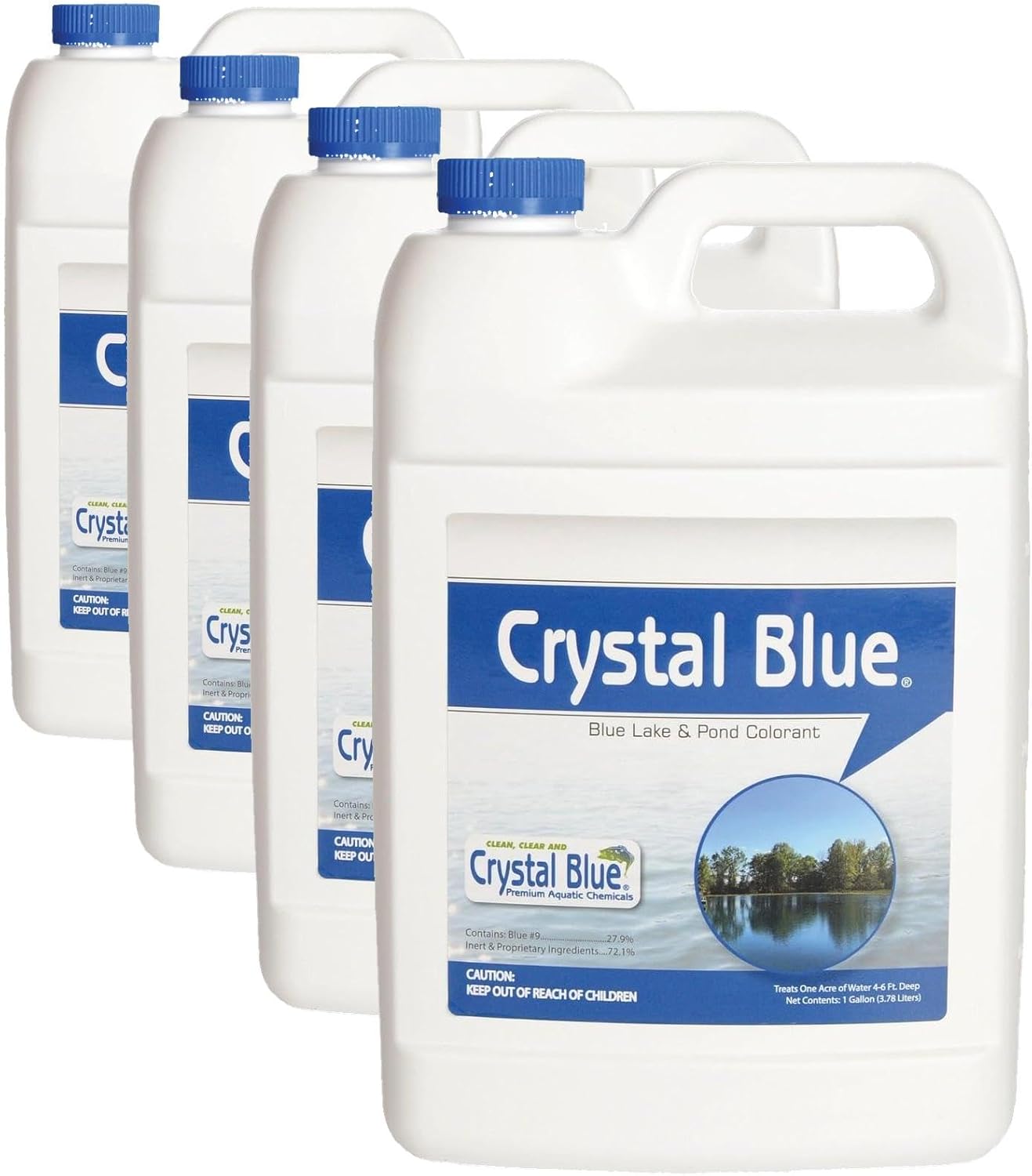 Crystal Blue XL Commercial Lake & Pond Dye - Royal Blue Color - 2.5 Gallon