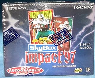 1997 FLEER SKYBOX IMPACT FOOTBALL FACTORY SEALED RETAIL BOX 18 PACKS PER BOX