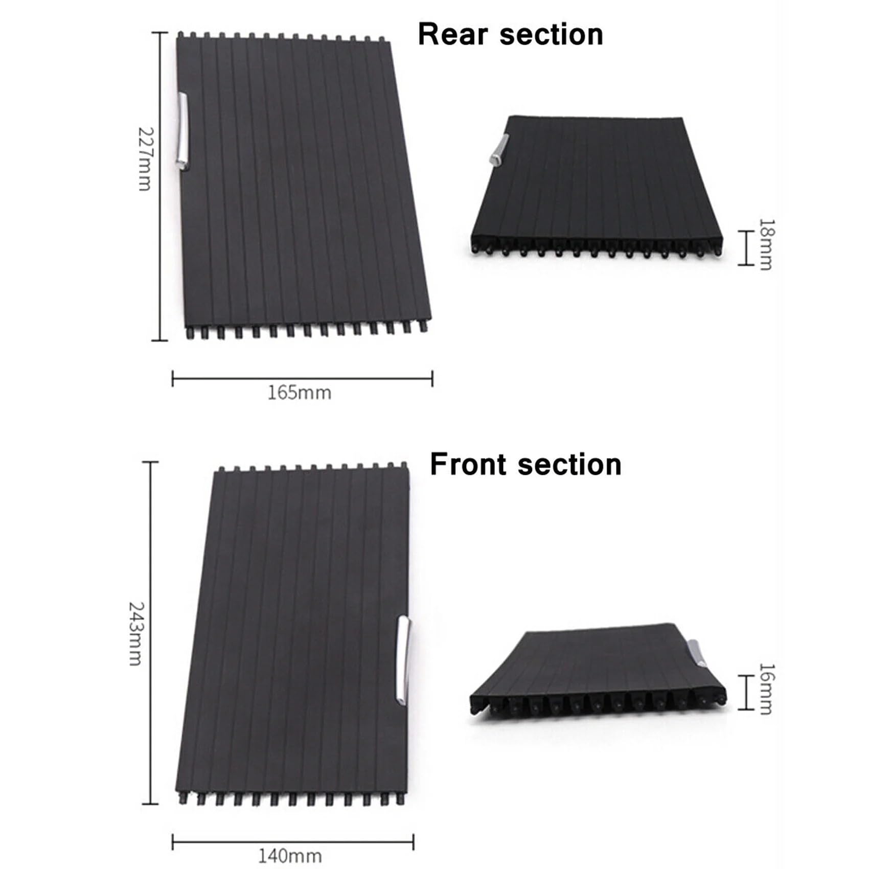 Cubierta de persiana Enrollable for portavasos de Consola Central de sección Delantera/Trasera de Coche, for, for BMW, X5 X6 E70 E71 2007-2014 51166954943