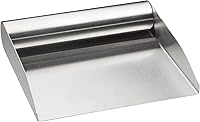HIC Kitchen 18/8 Stainless Steel Wide Mouth Food Scoop, 6-Inch - Perfect for Chopping Transfer, Pastry Dough & Baking