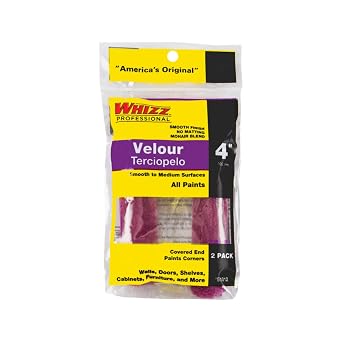 Whizz Velour 1/2 in. x 4 in. W Mini Paint Roller Cover For Smooth to Medium 2 pk