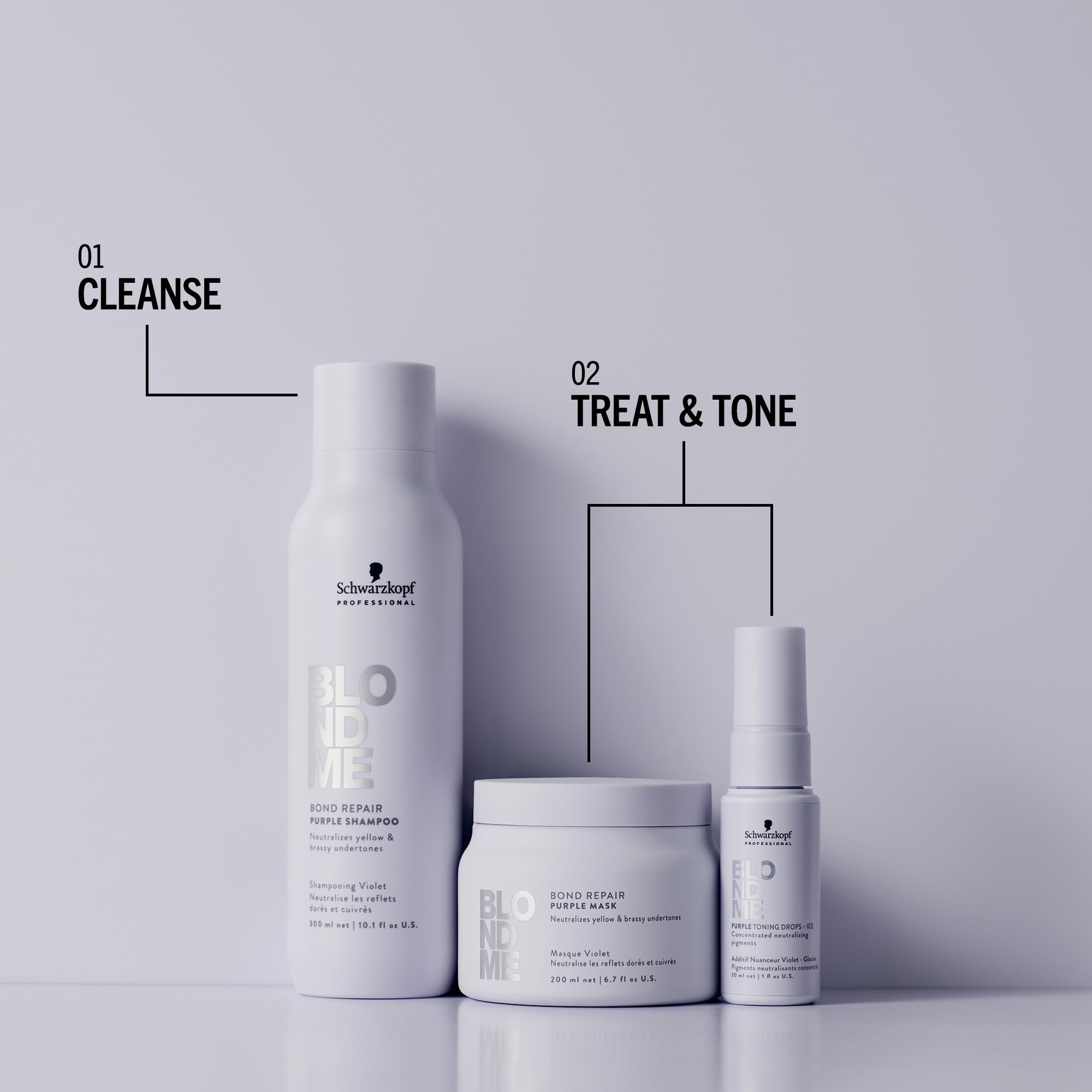 BLONDME Bond Repair Purple Conditioner for Blonde Hair