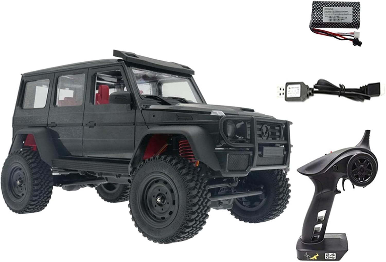 MN86 1/12 Scale 2.4G Climbing Car Crawler Truck, Black