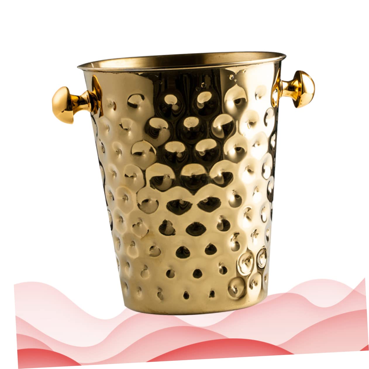 1 Pc cubeta de Hielo Golden Dorado Cubo de Botella de Vino Cubo de Hielo de Cerveza Cubo de Hielo para Bar contenedor de Hielo de Acero Inoxidable merienda envase Cubo de champán