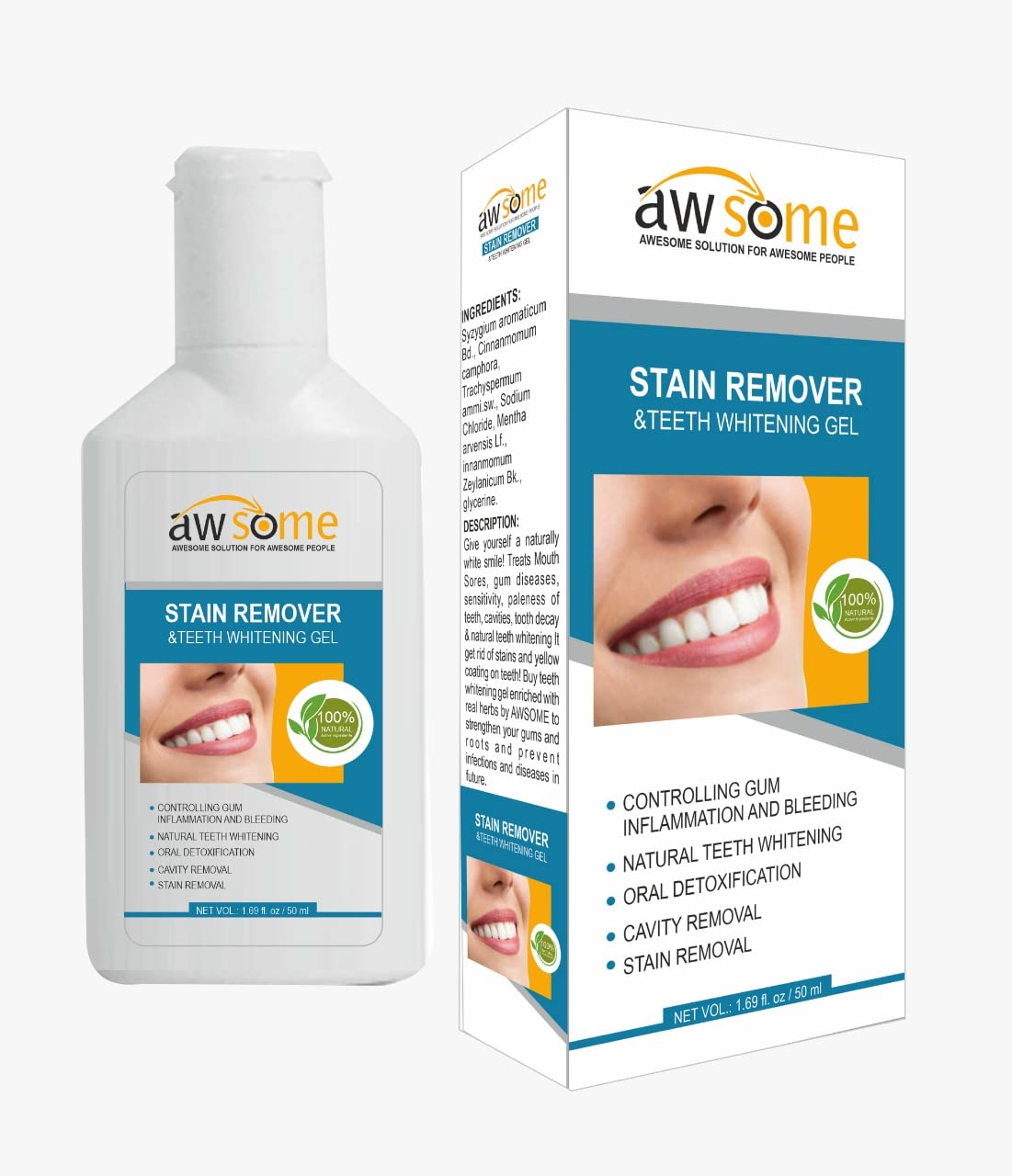 Awsome Stain Removal & Teeth Whitening Gel Amazon.in Health