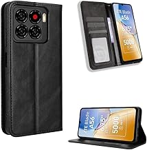 COMAKU Funda con Tapa ZTE Blade A56, Carcasa Movil Libro Antigolpes con Ranura para Tarjeta - Negro