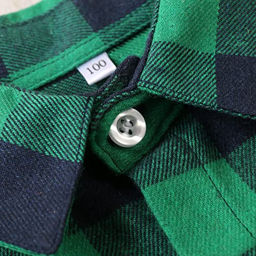 Image of OCHENTA Men's & Boys Flannel Shirts Button Down Long Sleeve Plaid Shirt Family Matching Outfits