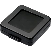 Glass Top Loose Diamond or Gemstone Display Box Case Holder Show Container Metal Black Medium