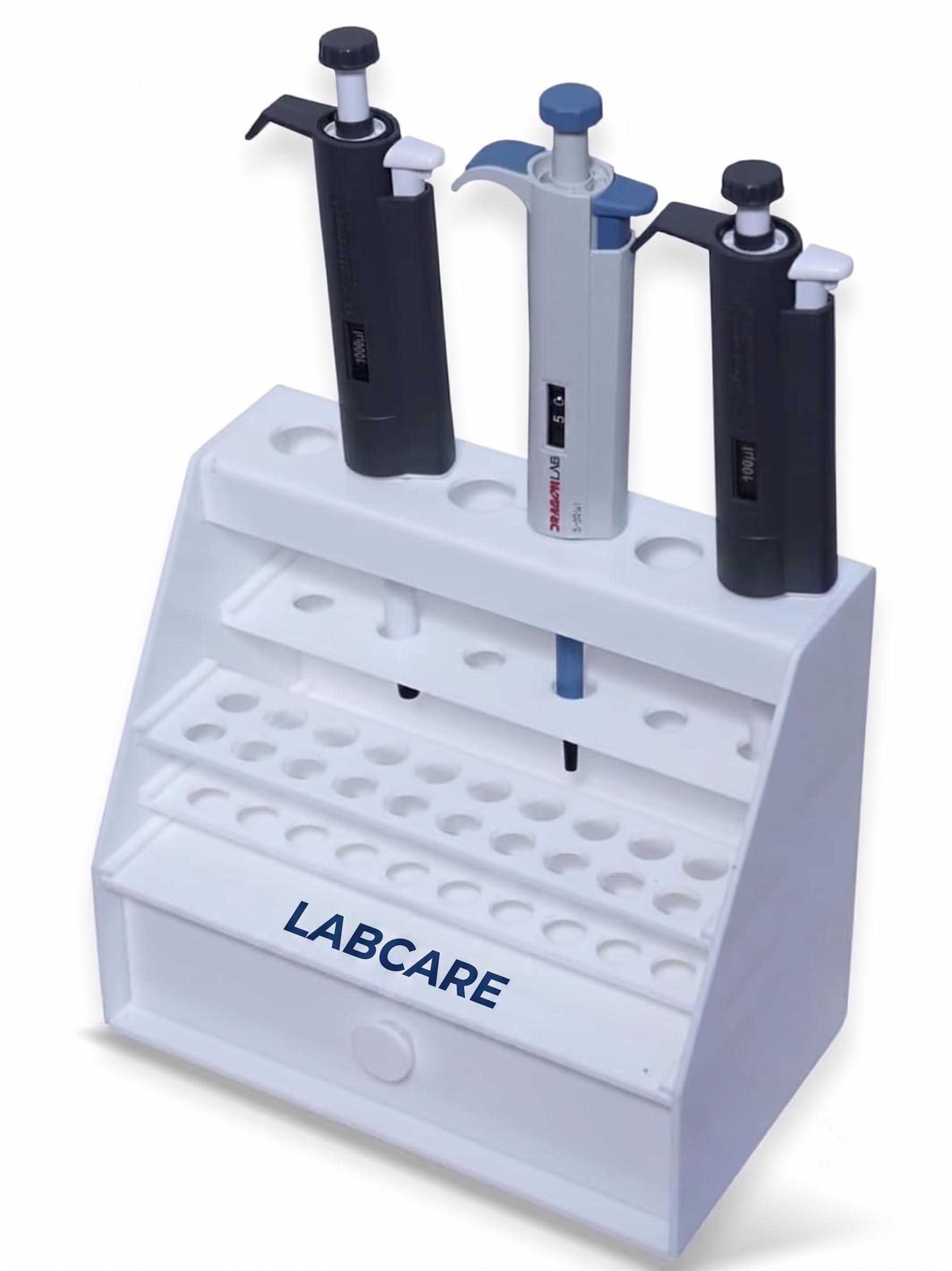 LABCARE Micropipette stand for 6 pipettes with drawer to store tips White Colour Use For Chemical, pathology, reasearch Laboratory, Capacity 6 Pipette Pack of 1-image-18