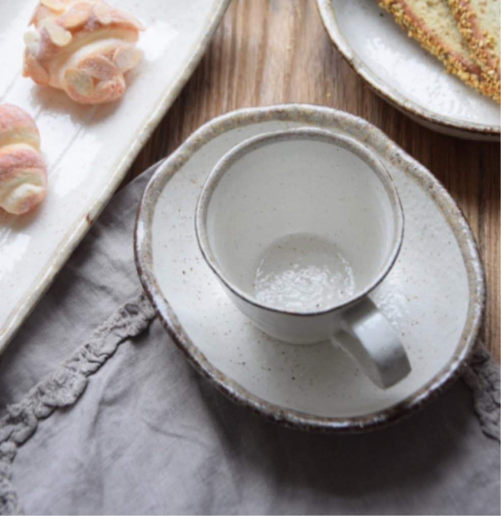 Kubki Kubki 300ML Kubek Ceramiczny Z Filiżanką Danie Strona Główna Antyczna Szorstka Ceramika Filiżanka Kawy Biurowy Do Picia Filiżanka Herbatyi