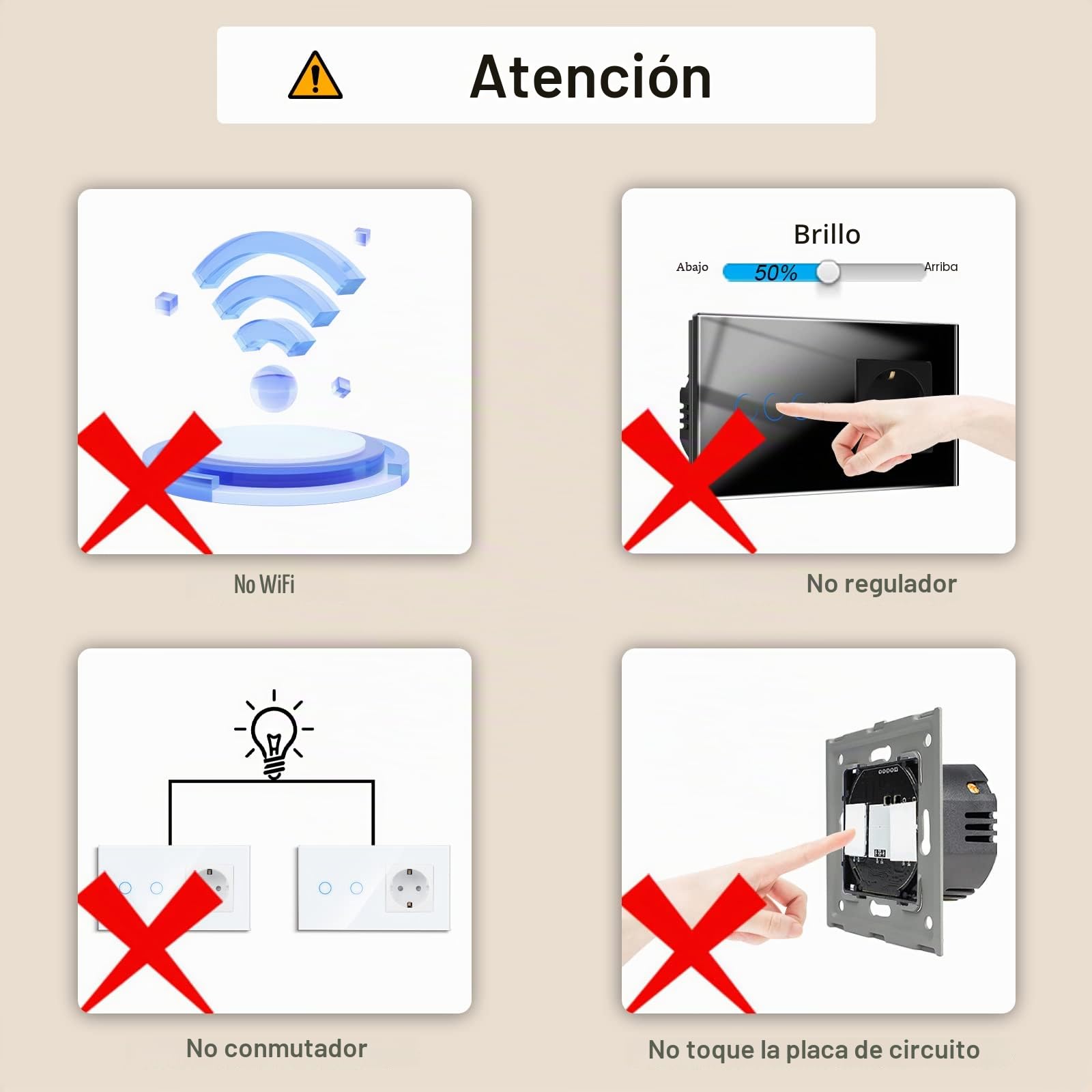 CNBINGO Interruptor de luz táctil con doble enchufe con puertos USB (tipo C y tipo A 3,1 amp total) – Enchufe USB Schuko empotrado – Interruptor de pared de cristal simple en Negro – 2 vía